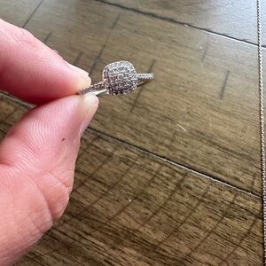 Elegant Silver Diamond Ring